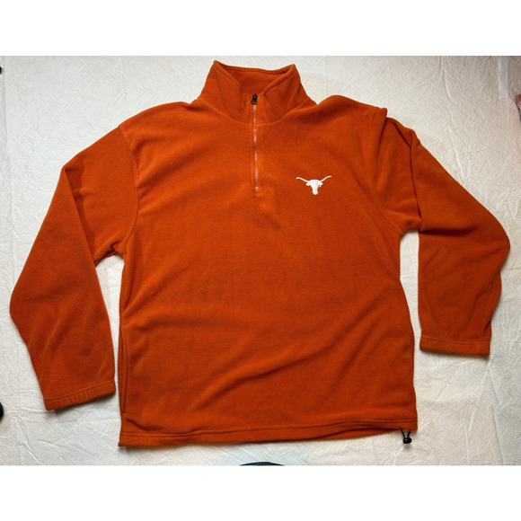 Texas Longhorns Red Oak Fleece Pullover 1/4 Zip Size L - Picture 1 of 9